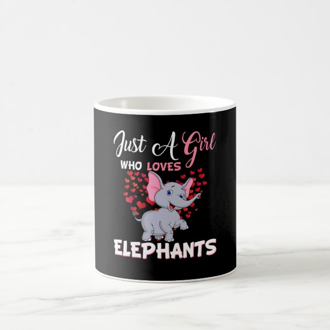 Just A Girl Who Loves Elephants Gifts Coffee Mug (Center)