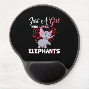 Just A Girl Who Loves Elephants Gifts Gel Mouse Pad