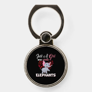 Just A Girl Who Loves Elephants Gifts Phone Ring Stand