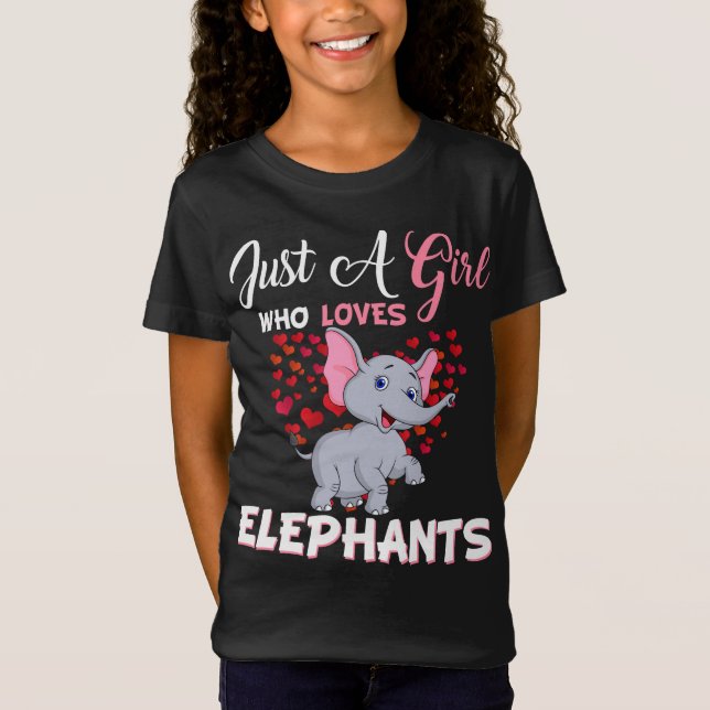 Just A Girl Who Loves Elephants Gifts T-Shirt (Front)