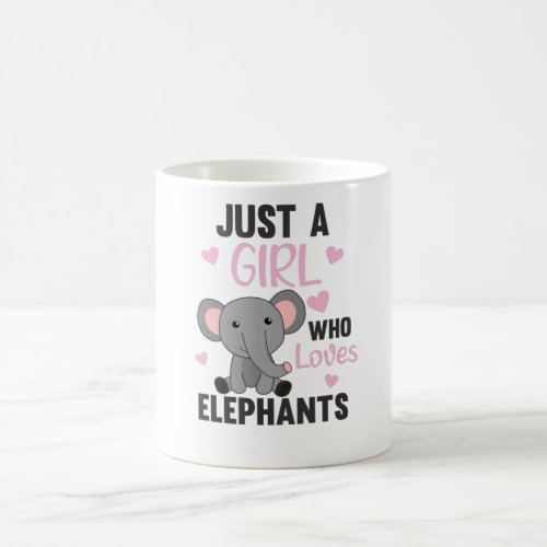 Just A Girl who Loves Elephants Sweet Elephant Coffee Mug