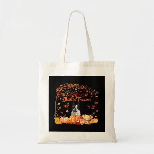 Just A Girl Who Loves Fall And Boston Terrier Dog  Tote Bag