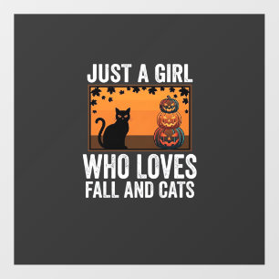 Just a Girl Who Loves Fall and Cats_1 Floor Decals