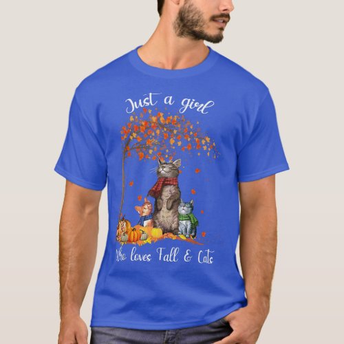 Just A Girl Who Loves Fall And Cats Pumpkin Spice  T_Shirt