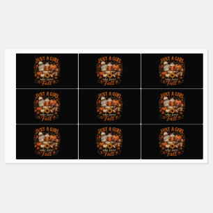 Just A Girl Who Loves Fall Football Pumpkin Spice Labels