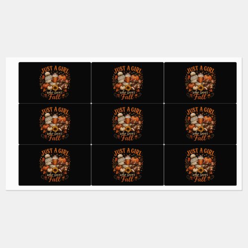 Just A Girl Who Loves Fall Football Pumpkin Spice Labels