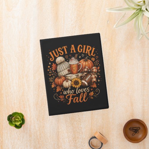 Just A Girl Who Loves Fall Football Pumpkin Spice Mini Binder