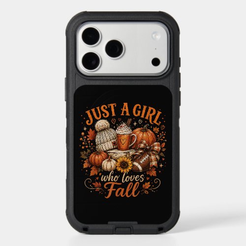 Just A Girl Who Loves Fall Football Pumpkin Spice iPhone 17 Pro Max Case