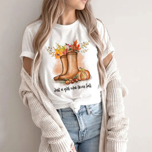 Just A Girl Who Loves Fall - For Woman T-Shirt