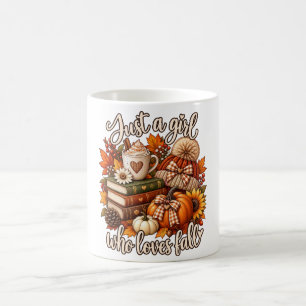 Just A Girl Who Loves Fall Outfit Cozy Pumpkin Coffee Mug