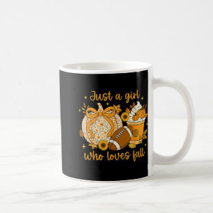 Just A Girl Who Loves Fall Pumpkin Cozy Autumn Wom Coffee Mug
