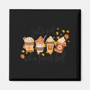 Just A Girl Who Loves Fall Pumpkin Football Cozy A Magnet