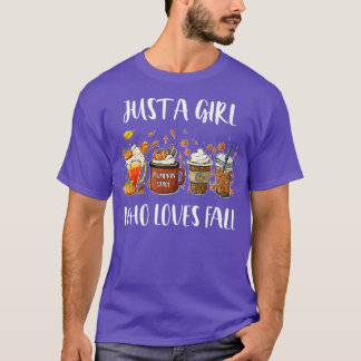 Just A Girl Who Loves Fall Pumpkin Spice Coffee La T-Shirt