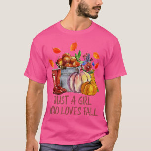 Just A Girl Who Loves Fall Pumpkin Spice Cute Autu T-Shirt