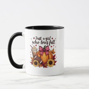 Just a Girl Who Loves Fall Pumpkin Spice Latte Mug