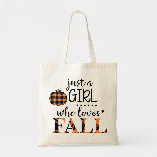 Just A Girl Who Loves Fall Tote Bag (Front)