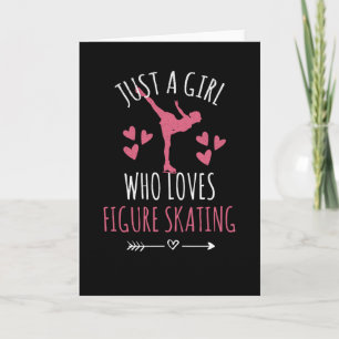 Just A Girl Who Loves Figure Skating Skater Gifts Card