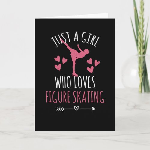 Just A Girl Who Loves Figure Skating Skater Gifts Card