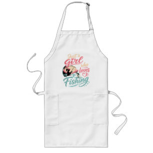 Just A Girl Who Loves Fishing Long Apron