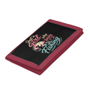 Just A Girl Who Loves Fishing Tri-fold Wallet