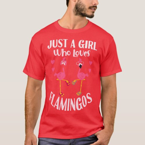 Just A Girl Who Loves Flamingo T_Shirt