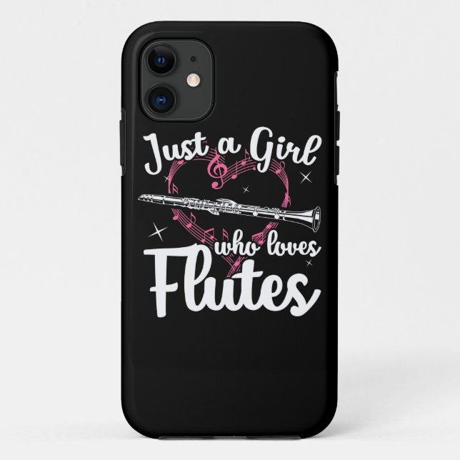 Just A Girl Who Loves Flutes Case-Mate iPhone Case (Back)