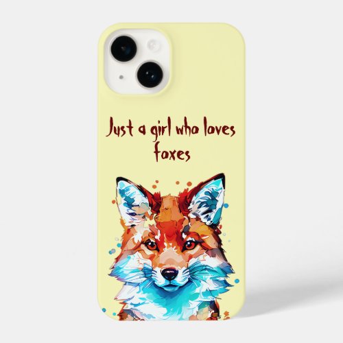 Just a Girl Who Loves Foxes iPhone 14 Case