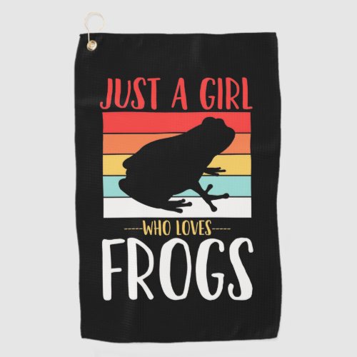 Just A Girl Who Loves Frog Golf Towel