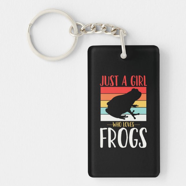 Just A Girl Who Loves Frog Keychain (Front)