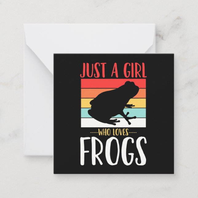 Just A Girl Who Loves Frog Note Card (Front)