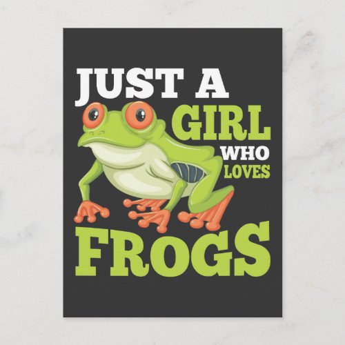 Just a Girl Who Loves Frogs Amphibian Animal Lover Postcard