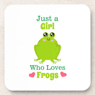 Just A Girl Who Loves Frogs Beverage Coaster