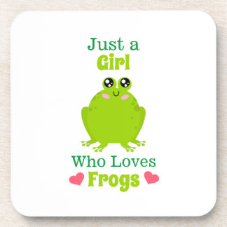 Just A Girl Who Loves Frogs Beverage Coaster