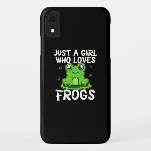 Just A Girl Who Loves Frogs  Cute Green Frog Gift iPhone XR Case