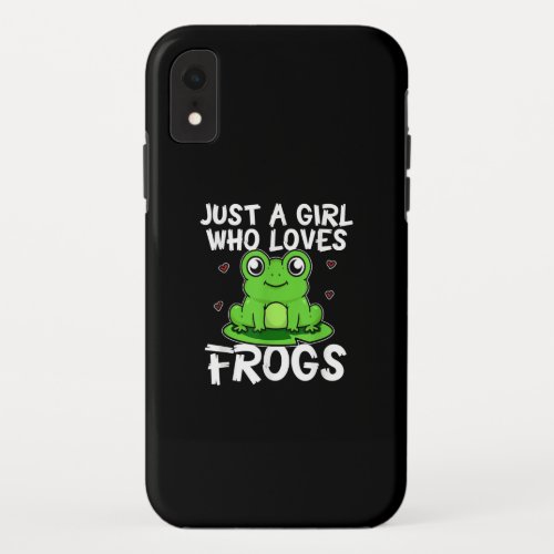 Just A Girl Who Loves Frogs  Cute Green Frog Gift iPhone XR Case