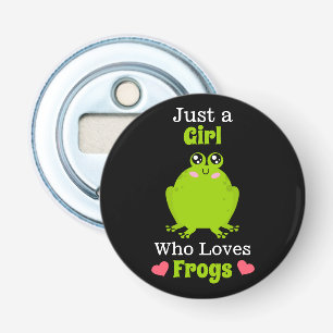 Just A Girl Who Loves Frogs Frog Lover Bottle Opener