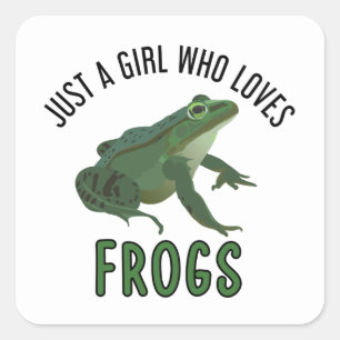 Just a girl who loves frogs Frog lover gifts Square Sticker