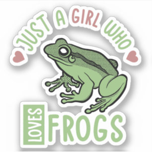 Just a girl who loves frogs Frog lover gifts Sticker