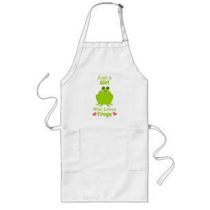 Just A Girl Who Loves Frogs Frog Lover Long Apron