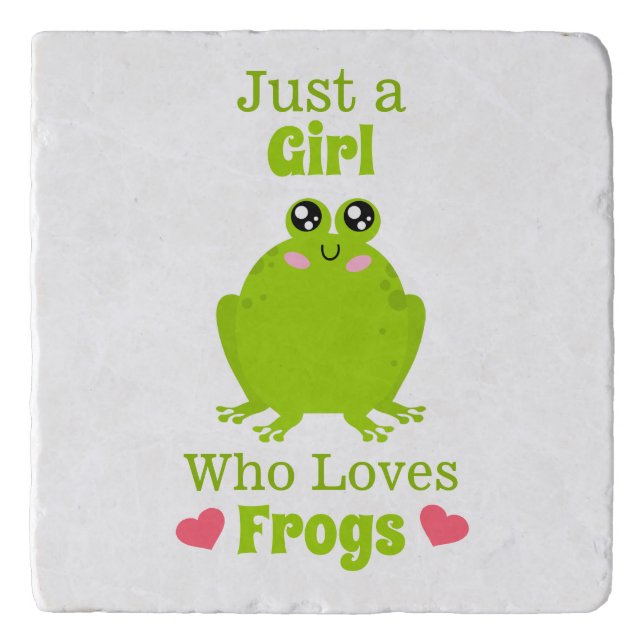 Just A Girl Who Loves Frogs Frog Lover Trivet (Front)