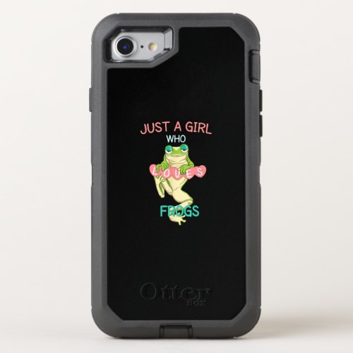 Just A Girl Who Loves Frogs  Funny Frog Gifts OtterBox Defender iPhone SE87 Case