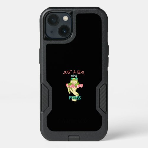 Just A Girl Who Loves Frogs  Funny Frog Gifts iPhone 13 Case