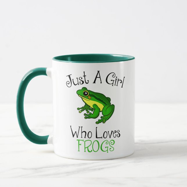 Just A Girl Who Loves Frogs Funny Frog Lover Mug (Left)