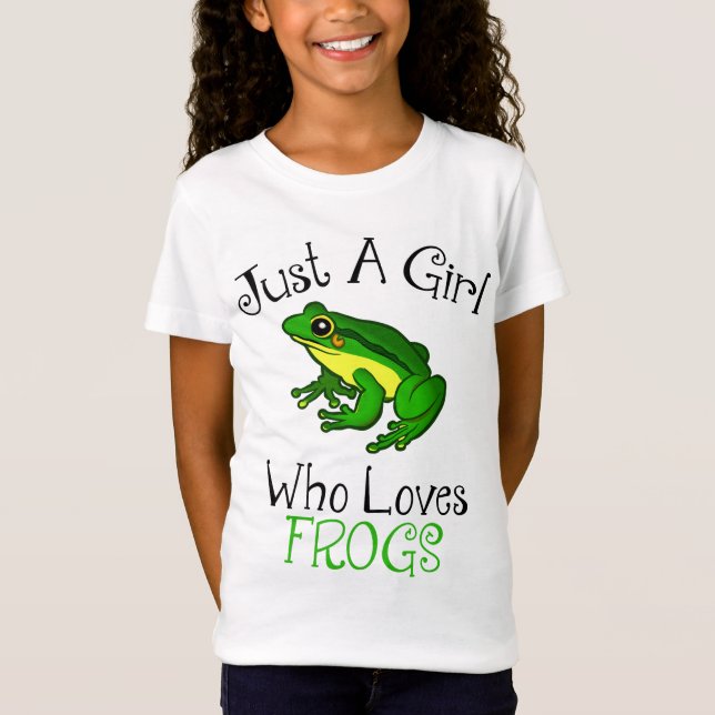 Just A Girl Who Loves Frogs Funny Frog Lover T-Shirt (Front)