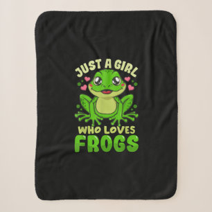 Just A Girl Who Loves Frogs Funny Frog Lovers Sherpa Blanket