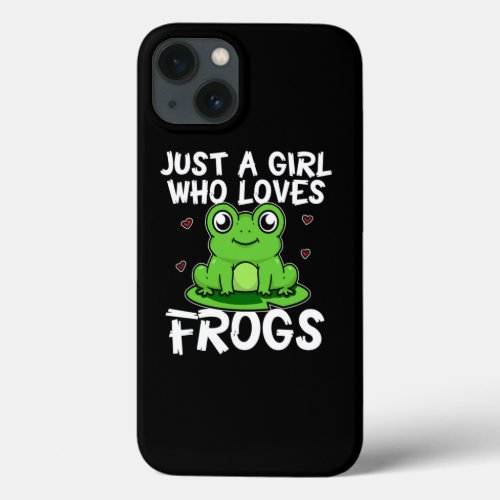 Just A Girl Who Loves Frogs Green Frog Costume iPhone 13 Case