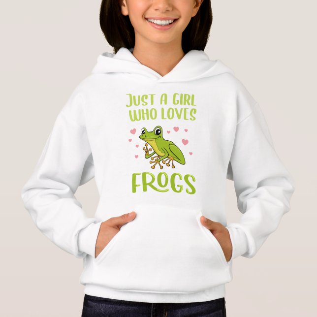 Just a girl who loves frogs hoodie (Front)