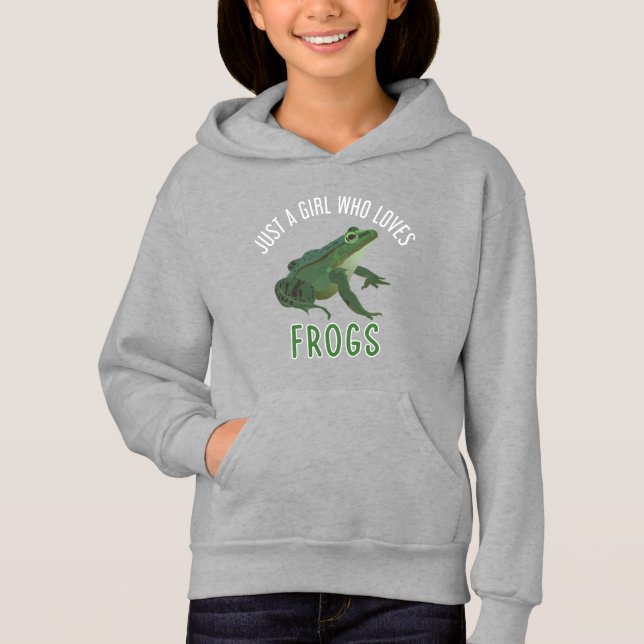 Just a girl who loves frogs hoodie (Front)