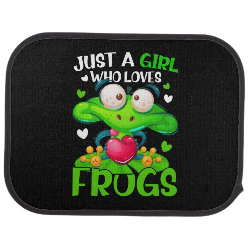 Just A Girl Who Loves Frogs Kids Girls Frog Car Floor Mat