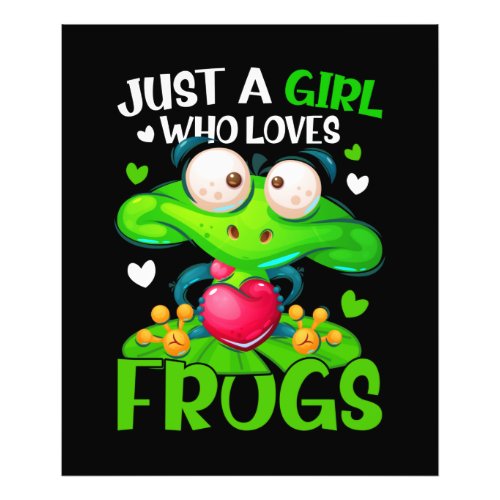 Just A Girl Who Loves Frogs Kids Girls Frog Photo Print